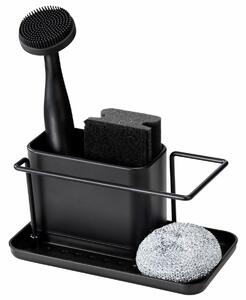 Wenko Nerezový organizér na mytí nádobí Orio, černá