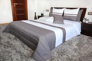 Přikrývky na manželskou postel bílo šedé barvy Šířka: 200 cm | Délka: 220 cm