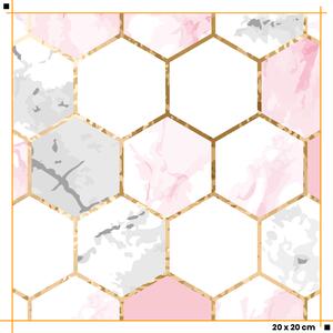 Malvis ® Tapeta mramorové hexagony Vel. (šířka x výška): 288 x 200 cm