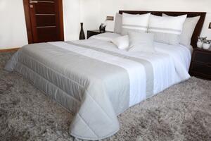 Luxusní přehozy na postel bílo šedé barvy Šířka: 200 cm | Délka: 220 cm