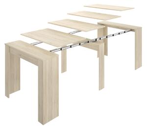 Rozložitelný jídelní stůl, psací stůl, komoda v jednom, Kiona oak