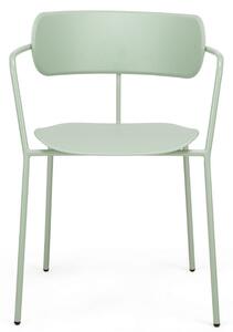 Světle zelená plastová jídelní židle Marckeric Fox