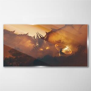 Obraz na skle Obraz na skle Fantasy Dragon Malování