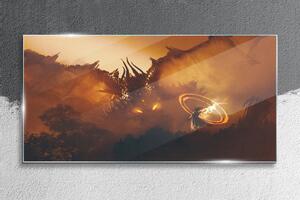 Obraz na skle Obraz na skle Fantasy Dragon Malování