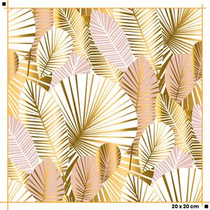 Malvis ® Tapeta zlaté listy z džungle Vel. (šířka x výška): 144 x 105 cm