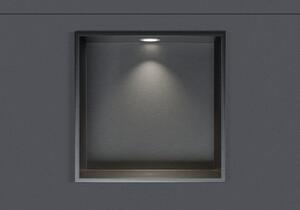 Nerezová nástěnná nika NT303010X s LED reflektorem - 30 x 30 x 10 cm (v x š x h) - možnost volby barvy