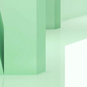 Malvis ® 3D tapeta Místnost zelená Vel. (šířka x výška): 144 x 105 cm