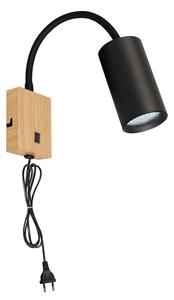 Brilagi - Flexibilní nástěnná lampa SELE 1xGU10/30W/230V černá/dekor dubu