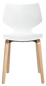 Bílá plastová jídelní židle Marckeric Tula