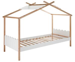 Bílá dřevěná dětská postel Marckeric Nuvem 90 x 190 cm