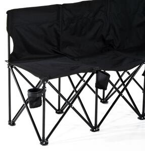 Goleto Campingová šestisedadlová židle | černá