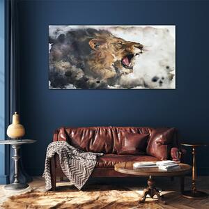 Obraz na skle Obraz na skle Abstrakce živočišného lva