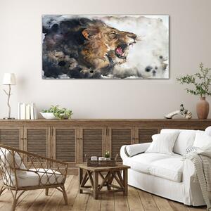 Obraz na skle Obraz na skle Abstrakce živočišného lva