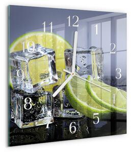 Skleněné hodiny Citrusové plody zskb-30x30-00087598