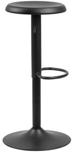 Scandi Černá plastová barová židle Filch 59 - 80 cm