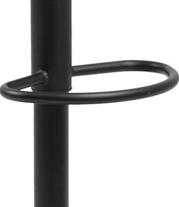 Scandi Černá plastová barová židle Filch 59 - 80 cm