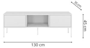 TV stolek SLIM, 130x45x35, bílá