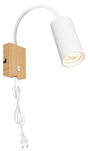 Brilagi - Flexibilní nástěnná lampa SELE 1xGU10/30W/230V bílá/dekor dubu