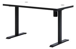 Polohovací stůl LANGE, 135x65x73-123, bílá/černá