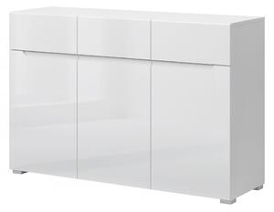 Komoda 3d3s bílý lesk Yolk