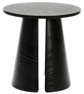 Černý jasanový kulatý odkládací stolek Teulat Cep 50 cm