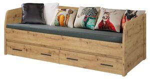 Postel 2s/90x200 s roštem dub artisan Ayson