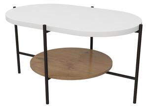 Konferenční stolek ARENA, 80x50x50, bílá/černá