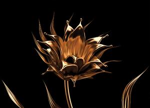 Malvis ® Tapeta zlatý květ Vel. (šířka x výška): 144 x 105 cm