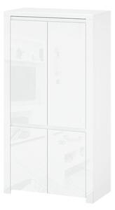 Skříň čtyřdveřová Lingo 106x202x56 cm Bílý lesk