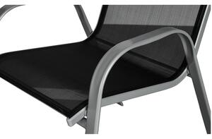 Zahradní židle DELFI 1 stříbrná/černá