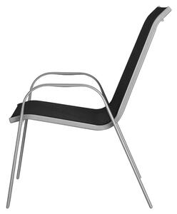 Zahradní židle DELFI 1 stříbrná/černá