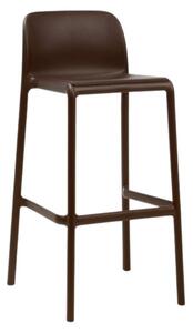 Nardi Hnědá plastová barová židle Faro 76 cm