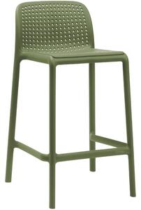 Nardi Zelená plastová barová židle Lido Mini 65 cm