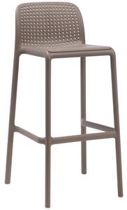 Nardi Šedo hnědá plastová barová židle Lido 76 cm