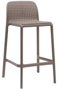 Nardi Šedo hnědá plastová barová židle Lido Mini 65 cm