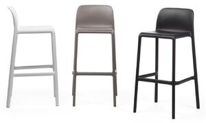 Nardi Hnědá plastová barová židle Faro 76 cm