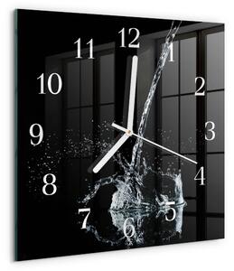 Skleněné hodiny Voda zskb-30x30-00089428