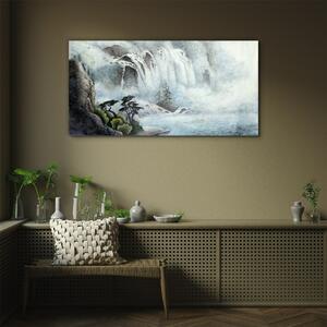 Obraz na skle Obraz na skle Řeka vodní vodopád stromy