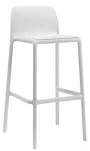 Nardi Bílá plastová barová židle Faro 76 cm