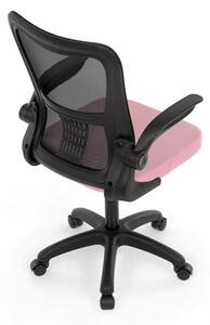 Dětská židle NINA – růžová síťovina, houpací mechanismus
