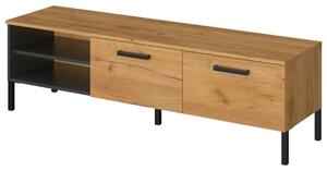TV stolek 2k/155 dub craft zlatý / antracit Santes