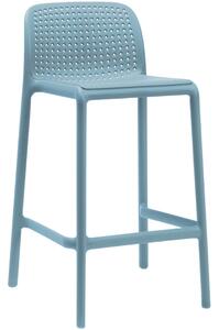 Nardi Světle modrá plastová barová židle Lido Mini 65 cm
