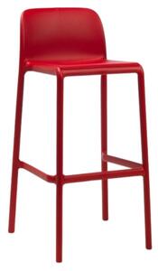 Nardi Červená plastová barová židle Faro 76 cm