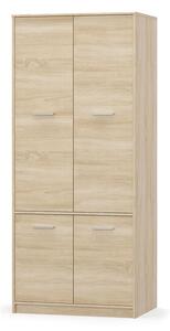 Skříň čtyřdveřová Tips 83x195x55.3 cm Dub sonoma