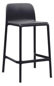 Nardi Antracitově šedá plastová barová židle Faro Mini 65 cm
