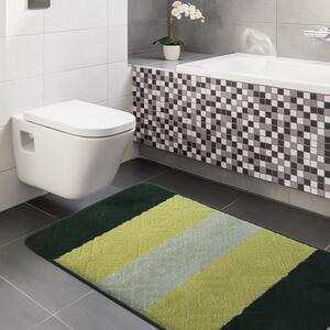 Koupelnové koberečky zelené barvy 50 cm x 80 cm + 40 cm x 50 cm