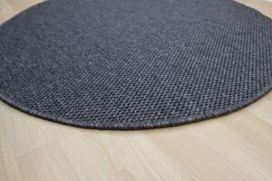 Vopi koberce Kusový koberec Nature antracit kruh - 400x400 (průměr) kruh cm