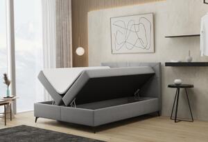 Čalouněná postel boxspring ROUSE + topper, 120x200, mat velvet 97