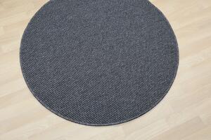 Vopi koberce Kusový koberec Nature antracit kruh - 100x100 (průměr) kruh cm
