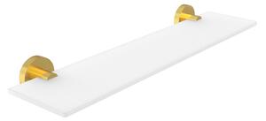 Nimco Unix zlatá police do koupelny skleněná mat 50 cm UNZ 13091B-50-Z